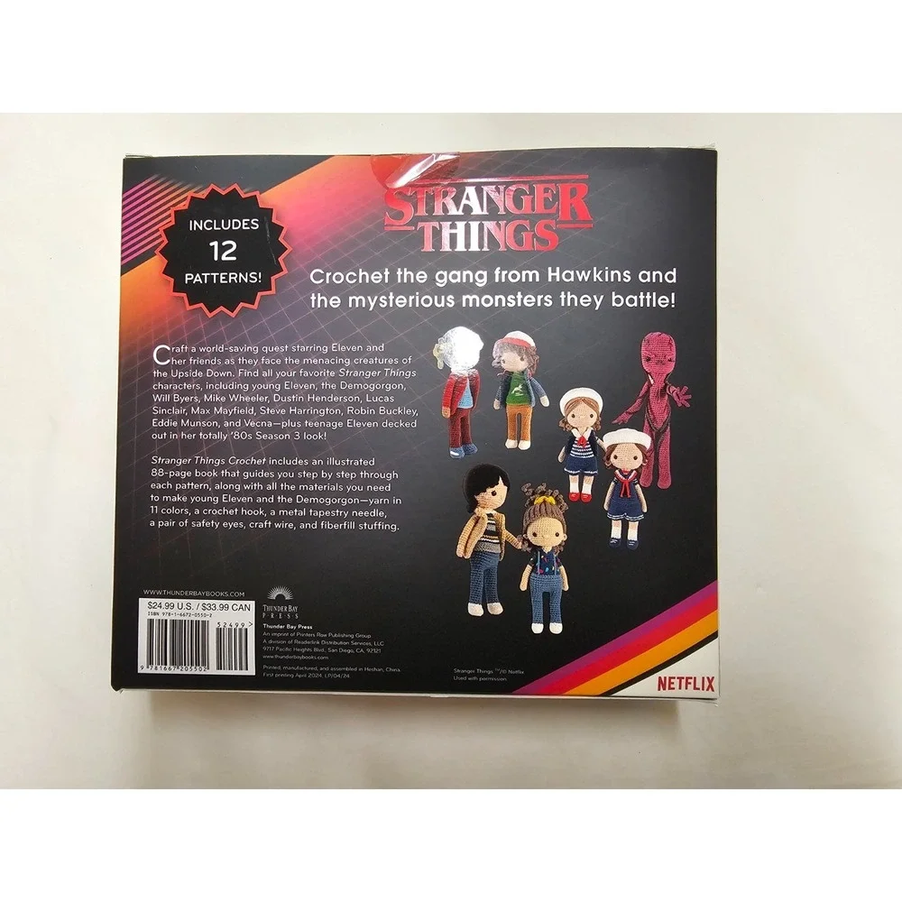New Thunder Bay Press Netflix Stranger Things Crochet Kit in original‎ packaging